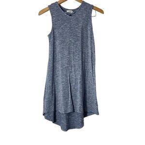 Crown & Ivy Sleeveless Blue Rayon Hi Low Tunic Size Large